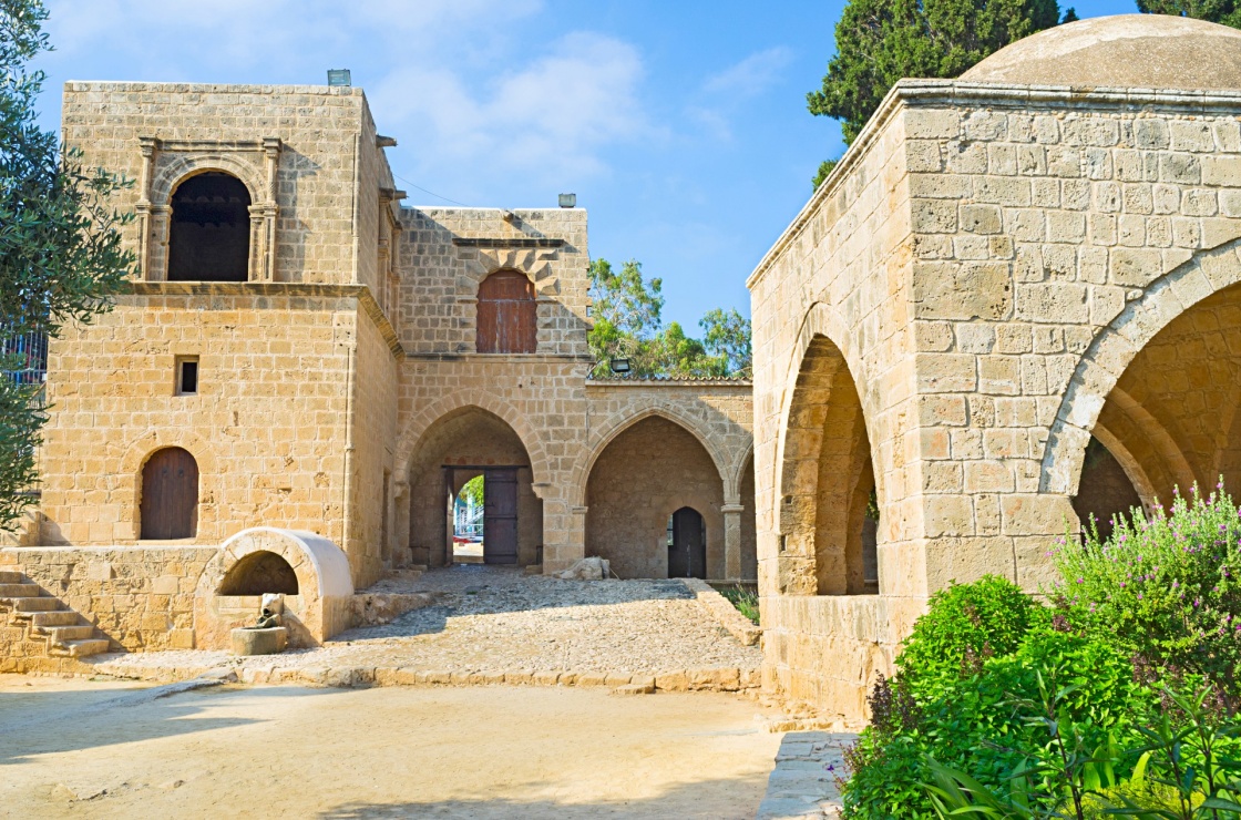 The medieval gate of the Ayia Napa monastery, Cyprus.