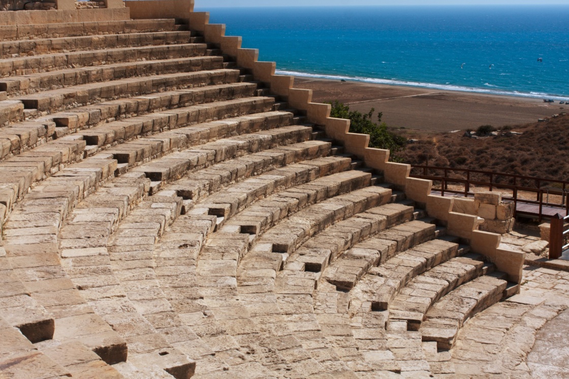 'Ancient theatre at Kourion, Cyprus' - кипр