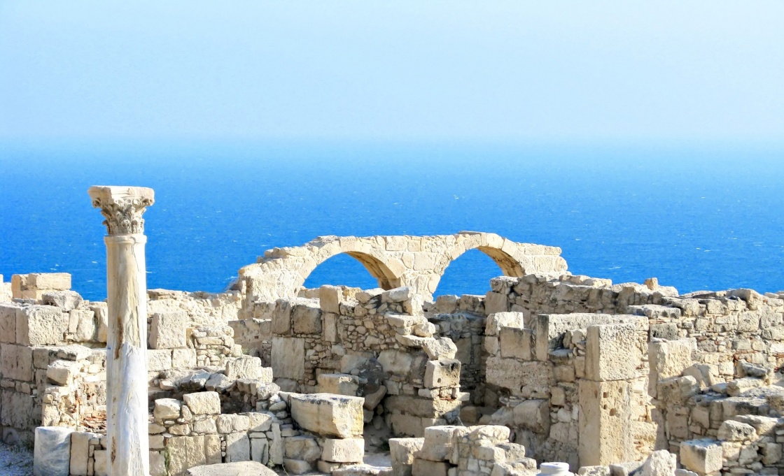 Cyprus, archaeological place front of the sea